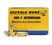Buffalo Bore Outdoorsman 9mm Luger +P 147 grain Hard Cast Flat Nose Handgun Ammo, 20/Box - 24L/20