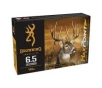 Browning Ammunition Max Point 6.5 Creedmoor 140 gr PT 20rds Rifle Ammo for High-Precision Shooting - B192100652