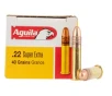 Aguila Super Extra High Velocity 22LR 40gr Copper Plated Round Nose Rimfire Ammo - Box of 50