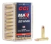 CCI Maxi-Mag TMJ Target 22 Winchester Magnum Rimfire (WMR) Rimfire Ammunition 50 Round Box