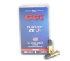 CCI Quiet 22 LR Ammunition 40 Grain Brass 50 Rounds LRN 960