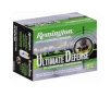 Remington Ultimate Defense Full-Size 380 Auto Ammunition 102 Grain Nickel Plated Centerfire 20 Rounds Bonded JHP HD380BN
