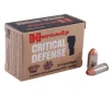 Hornady Critical Defense 40 S&amp;amp;W Ammunition 165 Grain Nickel Plated Centerfire 20 Rounds Spitzer FTX 91340