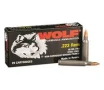 Wolf, .223 Remington, 55 Grain, FMJ Ammo, 20 Rounds