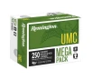 Remington UMC 380 Auto (ACP) 95gr MC Handgun Ammo - 250 Rounds