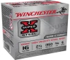 Winchester Super-X 16 Gauge 2-3/4in 15/16oz #6 Steel Shotshells - 25 Rounds