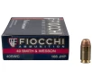 Fiocchi 40 S&amp;W 165gr JHP Handgun Ammo