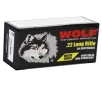 Wolf Match Target 22 Long Rifle Ammunition 40 Grain Lead Round Nose - 22MT