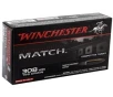Winchester Supreme Match 308 Winchester Ammunition 168 Grain MatchKing Hollow Point  Boat Tail - S308M