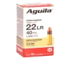 Aguila Ammunition Interceptor 22 Long Rifle Ammunition 40 Grain Copper Plated Solid Point - 1B220320