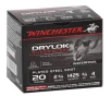 Winchester Drylok Super Steel 20 Gauge Ammo 2-3/4&amp;quot; 3/4 oz #4 Plated Steel Shot Case of 250