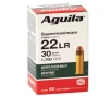 Aguila Supermaxium 22 Long Rifle Ammunition 30 Grain Copper-Plated Lead Solid - 1B220298