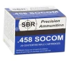 SBR 458 SOCOM Ammo 300 Grain Hornady InterLock JHP