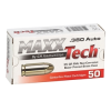 MaxxTech 380 ACP Ammo 95 Grain Full Metal Jacket - PTGB380B